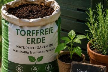 Gärtnern mit torffreier Erde und Kompost im naturnahen Garten