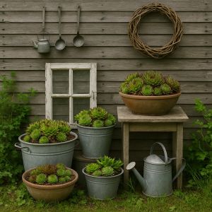 Gestaltungsidee mit Semperviven