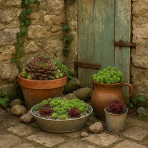 Gestaltungsidee mit Semperviven