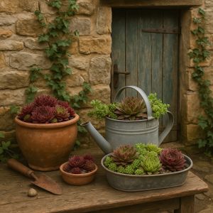 Gestaltungsidee mit Semperviven