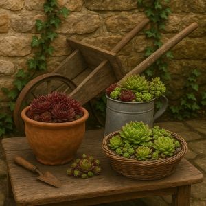 Gestaltungsidee mit Semperviven