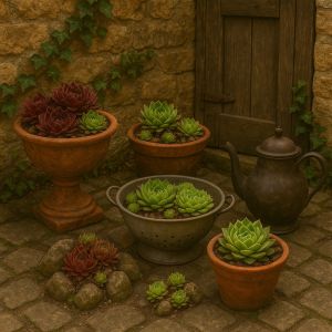 Gestaltungsidee mit Semperviven