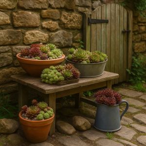 Gestaltungsidee mit Semperviven