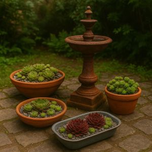 Gestaltungsidee mit Semperviven