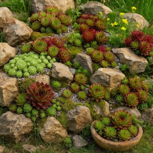 Gestaltungsidee mit Semperviven