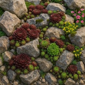 Gestaltungsidee mit Semperviven