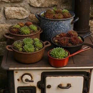 Gestaltungsidee mit Semperviven