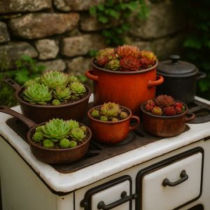 Gestaltungsidee mit Semperviven