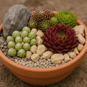Gestaltungsidee mit Semperviven