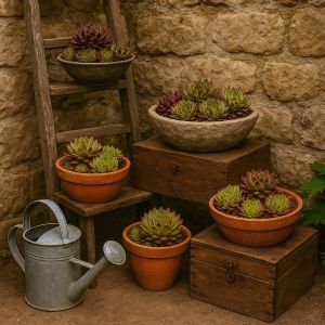 Gestaltungsidee mit Semperviven