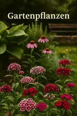 Blühende Stauden im Garten