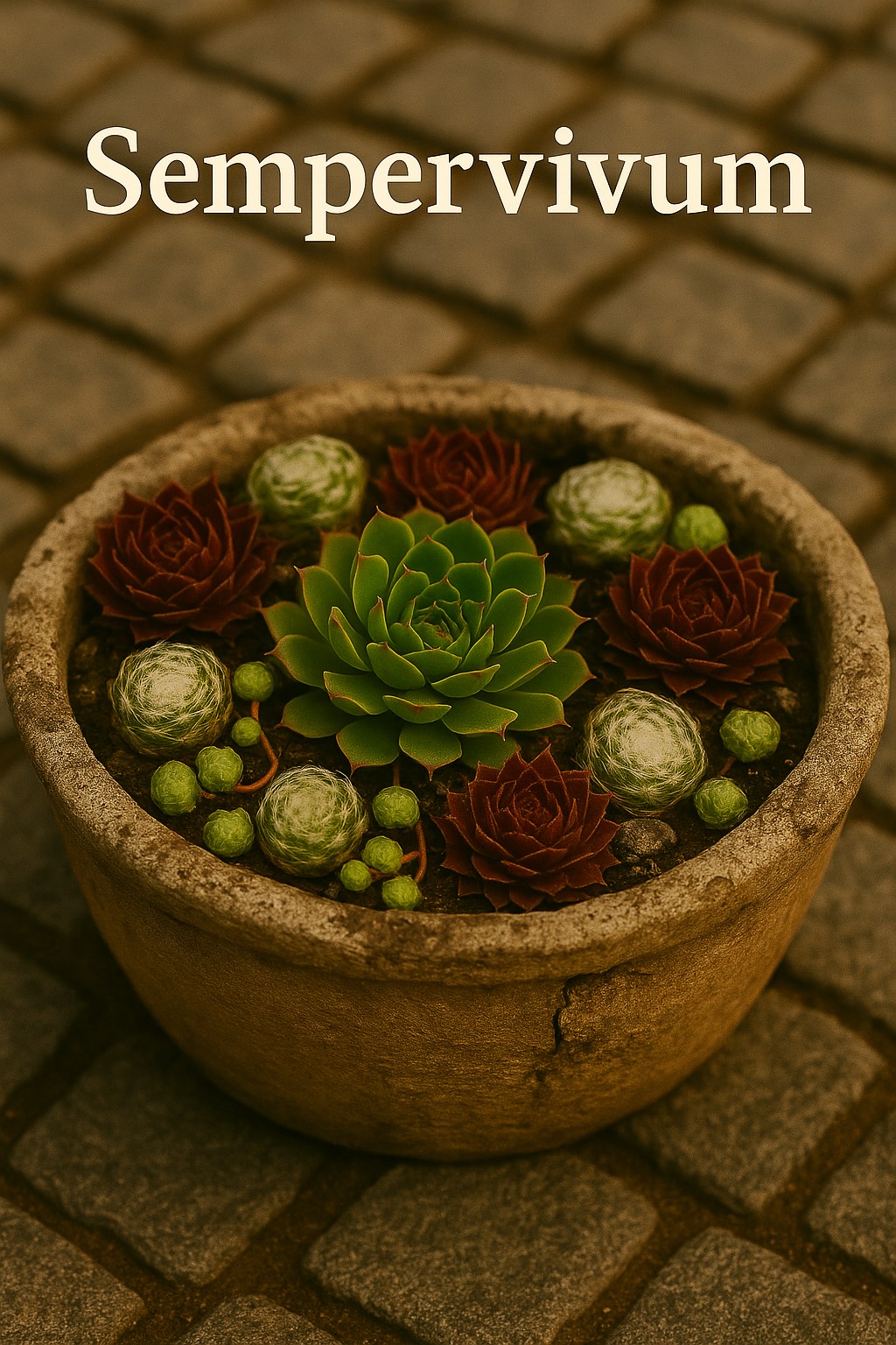 Semperviven in Töpfen und Steingarten