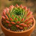 Sempervivum-Sorte Dallas im Pflanztopf