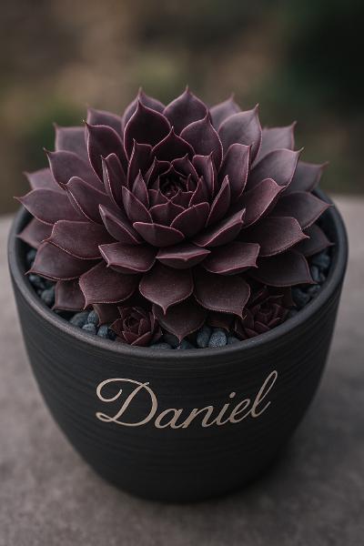 Sempervivum-Sorte Daniel im Pflanztopf