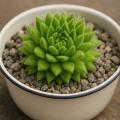 Sempervivum-Sorte Kaiser Karl IV im Pflanztopf