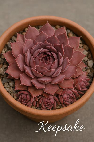Sempervivum-Sorte Keepsake im Pflanztopf