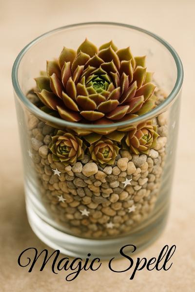Sempervivum-Sorte Magic Spell im Pflanztopf