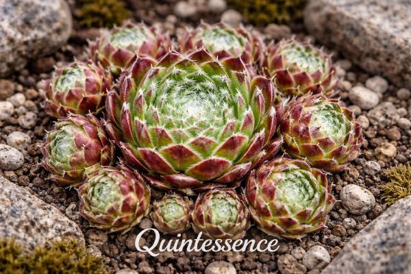 Sempervivum-Sorte Quintessence im Steingarten
