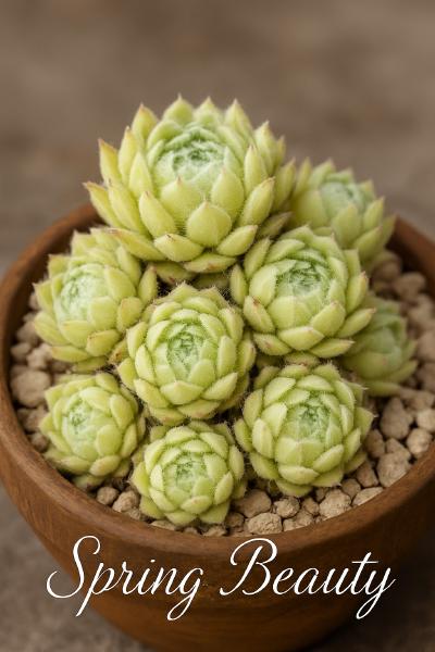 Sempervivum-Sorte Spring Beauty im Pflanztopf