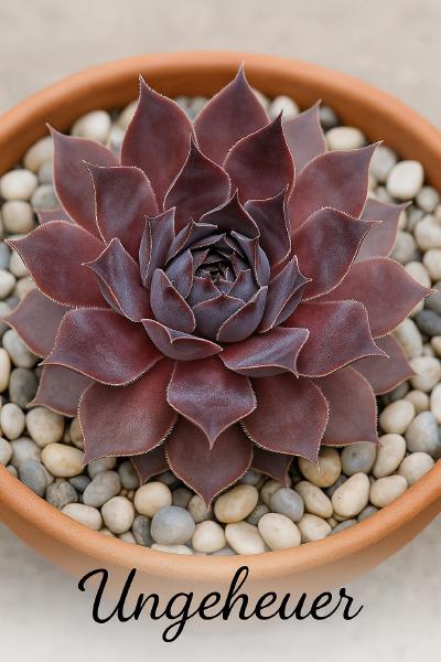 Sempervivum-Sorte Ungeheuer im Pflanztopf