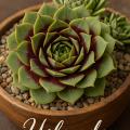 Sempervivum-Sorte Yolanda im Pflanztopf