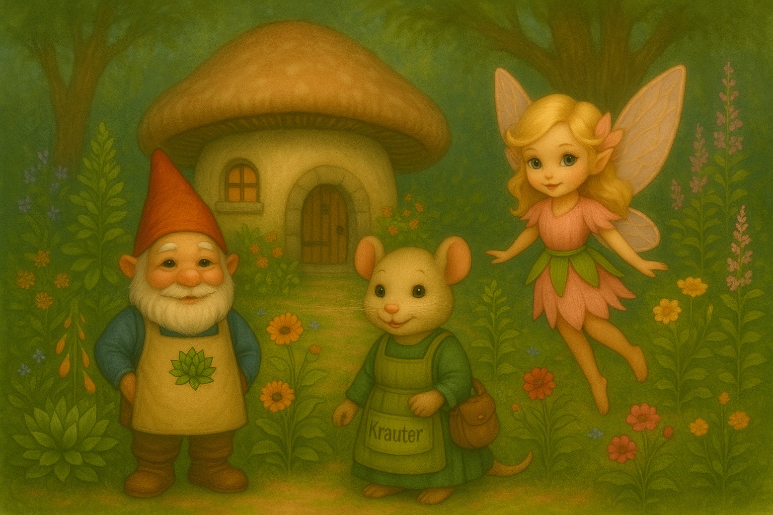 Mini-Wurz, Mausi und Rosie im Zaubergarten